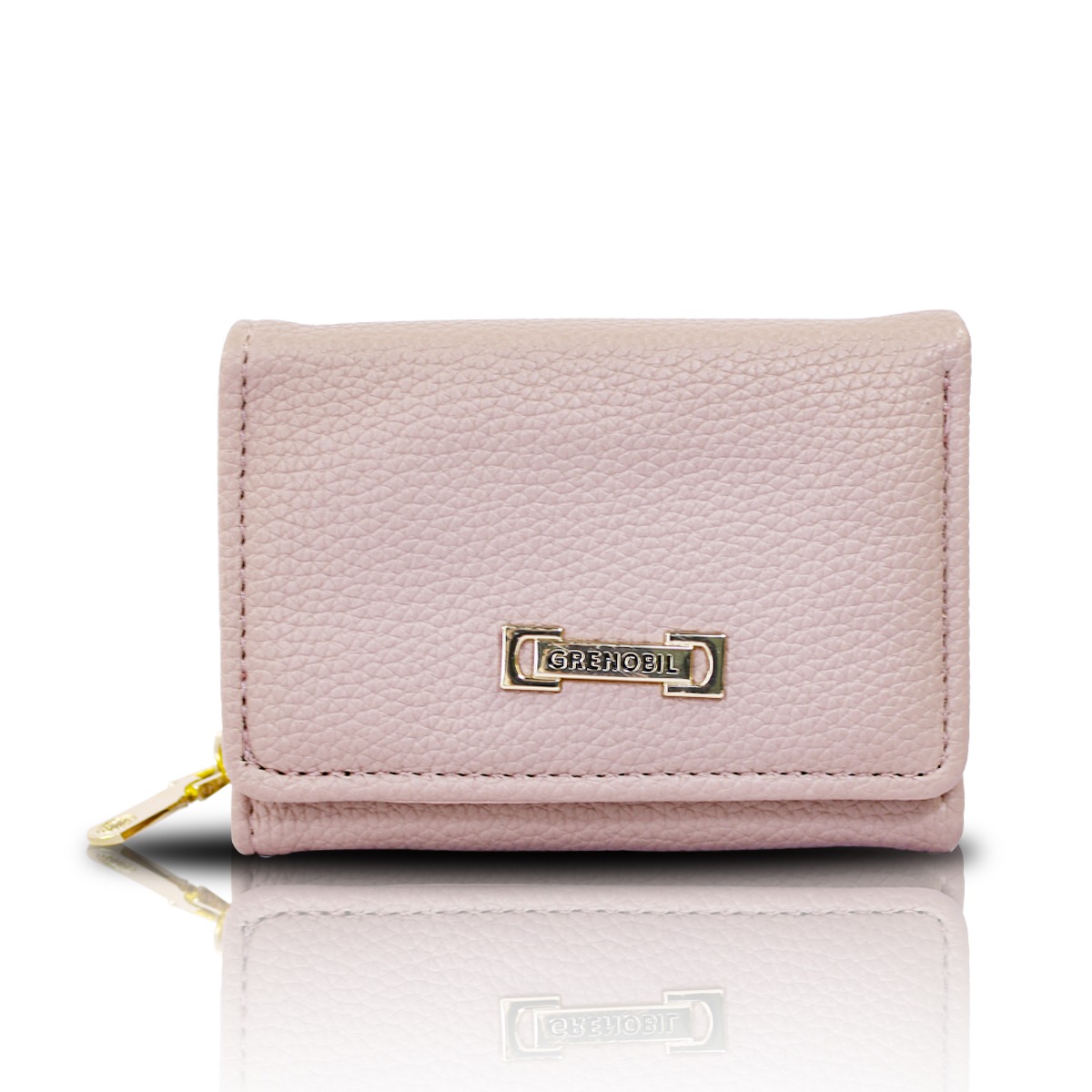 Cartera Rosa Vieja De Mano Para Mujer Billetera Minimalista.
