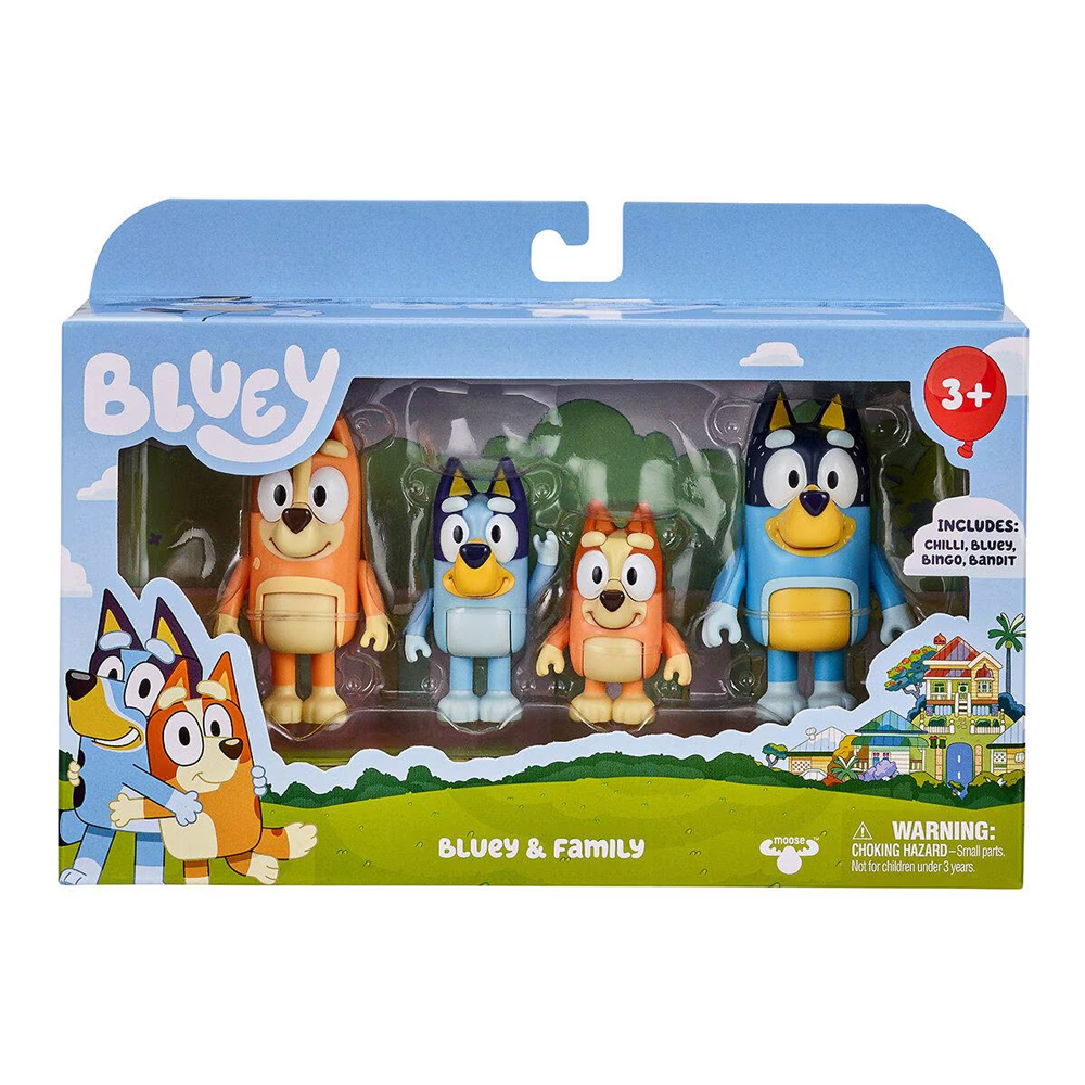 Bluey Bluey y Familia set 4pz.
