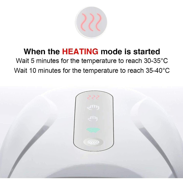 Masajeador de manos eléctrico recargable temperatura ajustable dolor túnel carpiano 