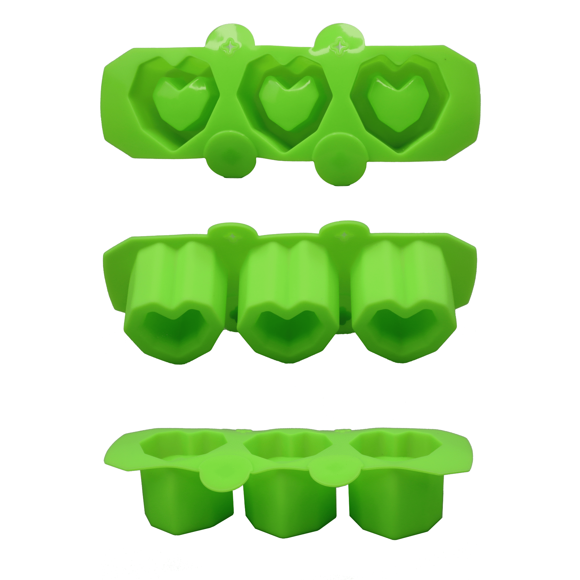Moldes De Silicona Para Macetas Velas Ecomlab Y Manualidades Corazón Verde.