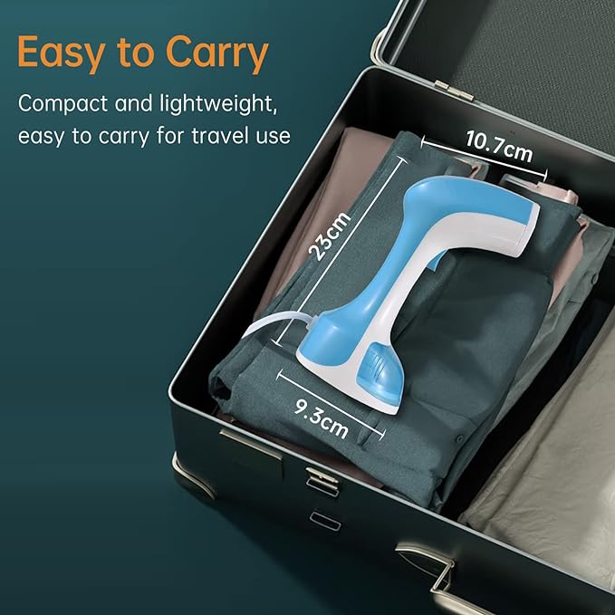 A Feiniao Plancha de Vapor Portátil para Ropa, Vaporizador de Ropa Vertical para Viaje Pequeño, Mini Plancha de Vapor Calentamiento Rápido con Tanque de Agua Desmontable para Oficina Casa (Púrpura).