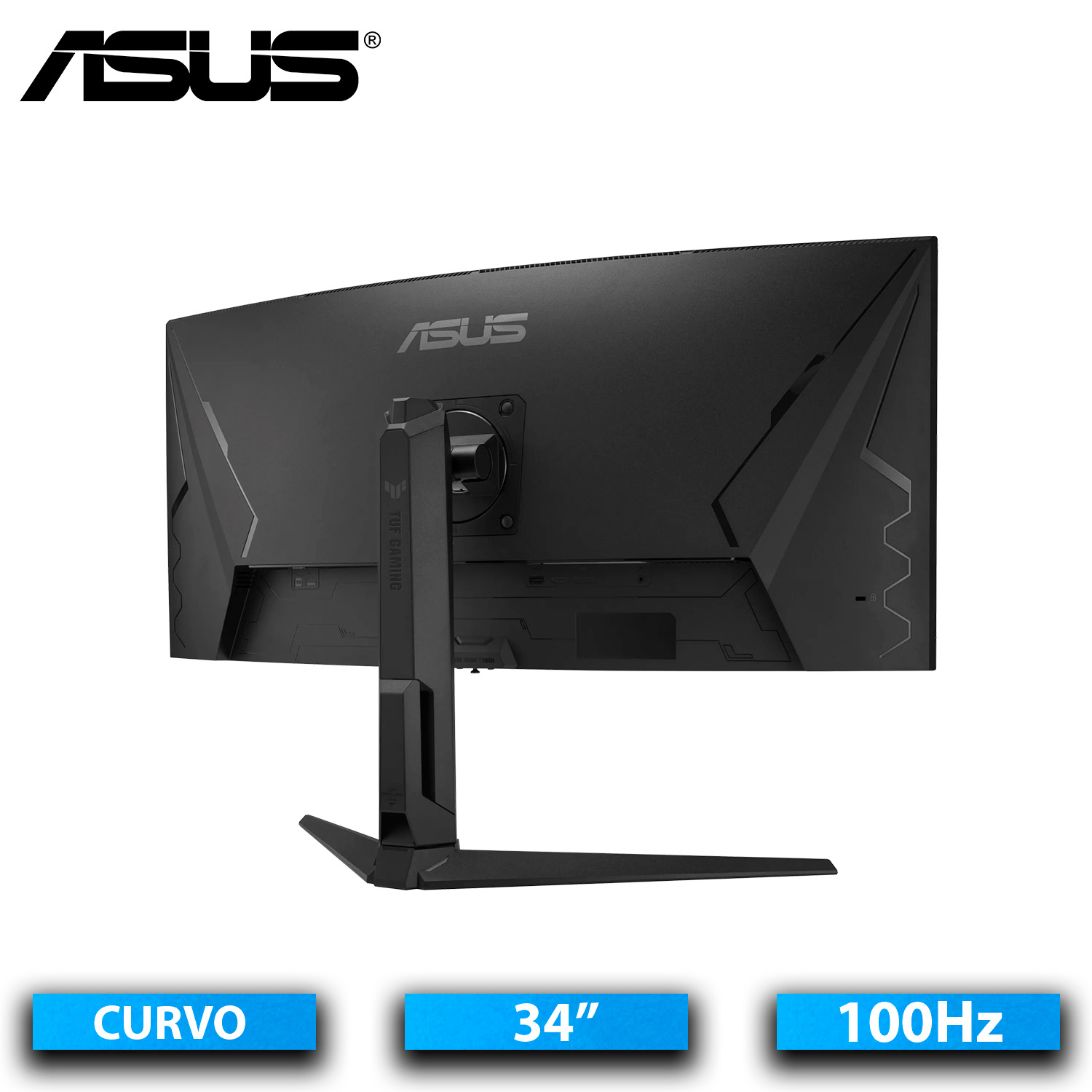 ﻿Monitor Gamer Curvo Asus  VG34VQEL1A Led 34" UltraWide Quad HD FreeSync 100Hz HDMI Bocinas Integradas Negro.