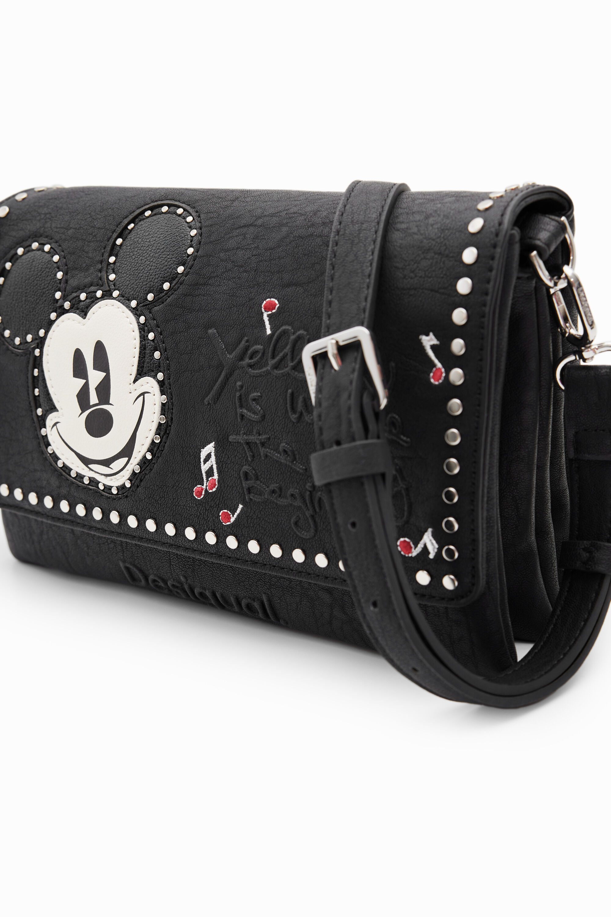 Bolso Bandolera M tachuelas Mickey Mouse Desigual.