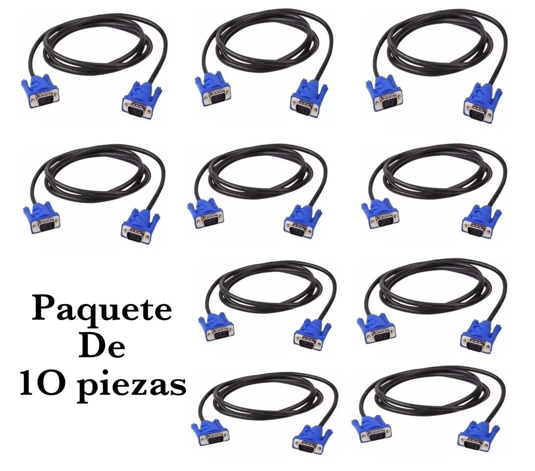 Paquete de 10 piezas Cable Vga a Vga 3 metros