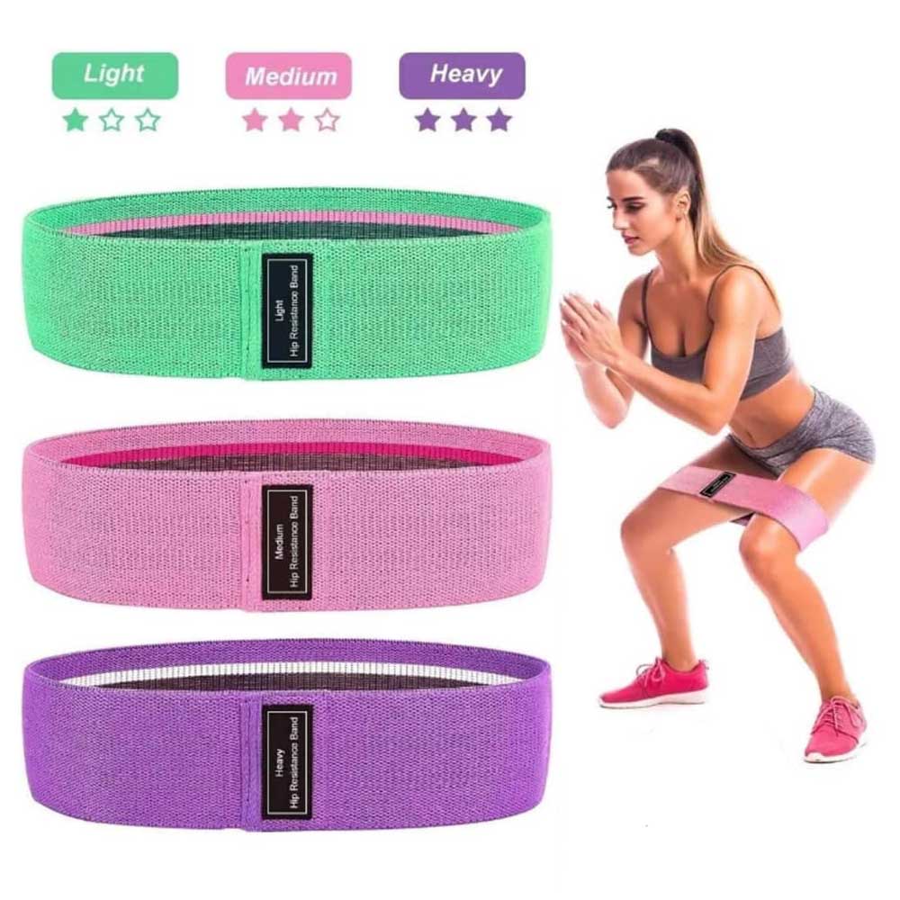 Set De 3 Bandas De Resistencia Para Ejercicio Piernas y Gluteos Calidad Premium. DM 