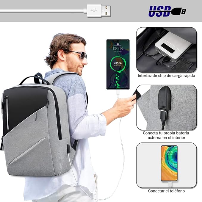 A Mochila para portatil, Mochila Antirrobo Impermeable para