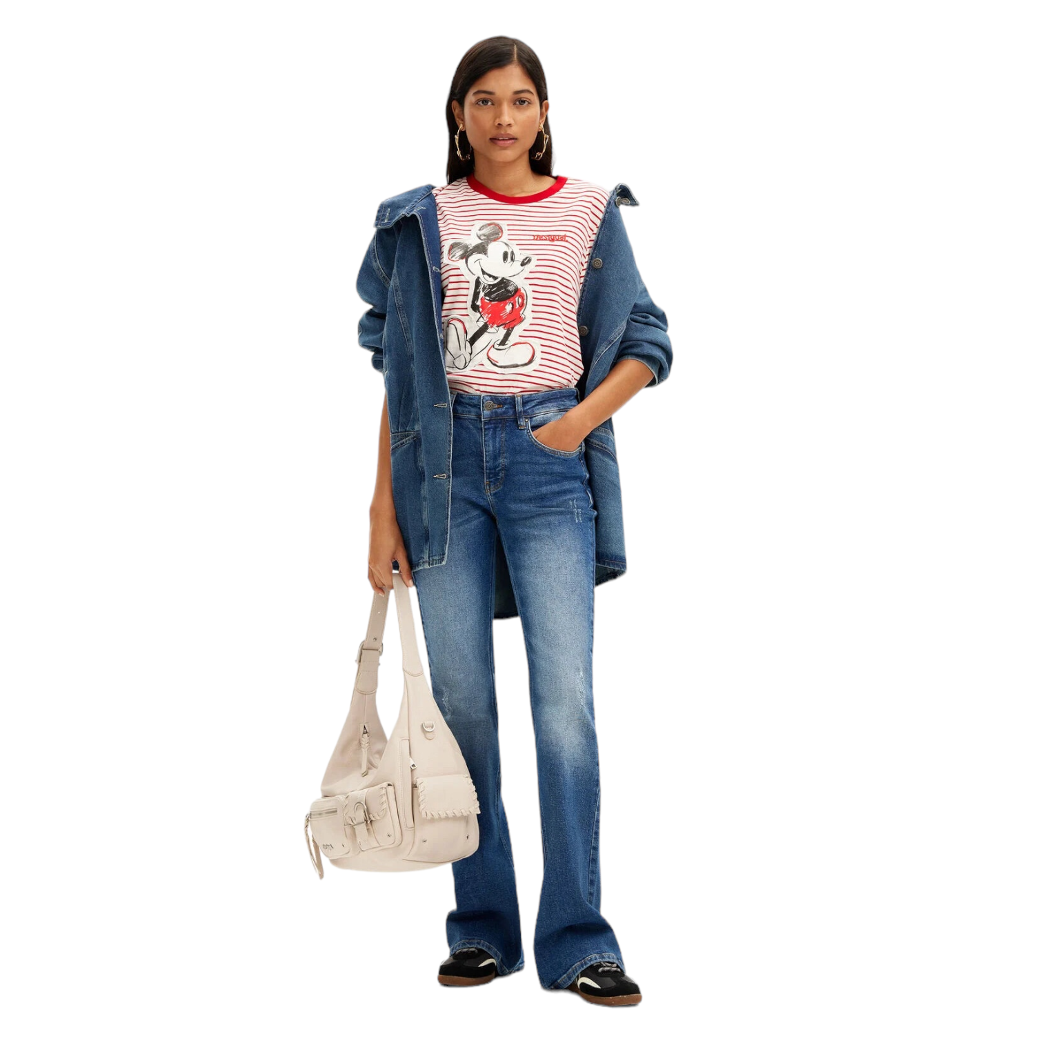 Playera rayas Mickey Mouse DESIGUAL.