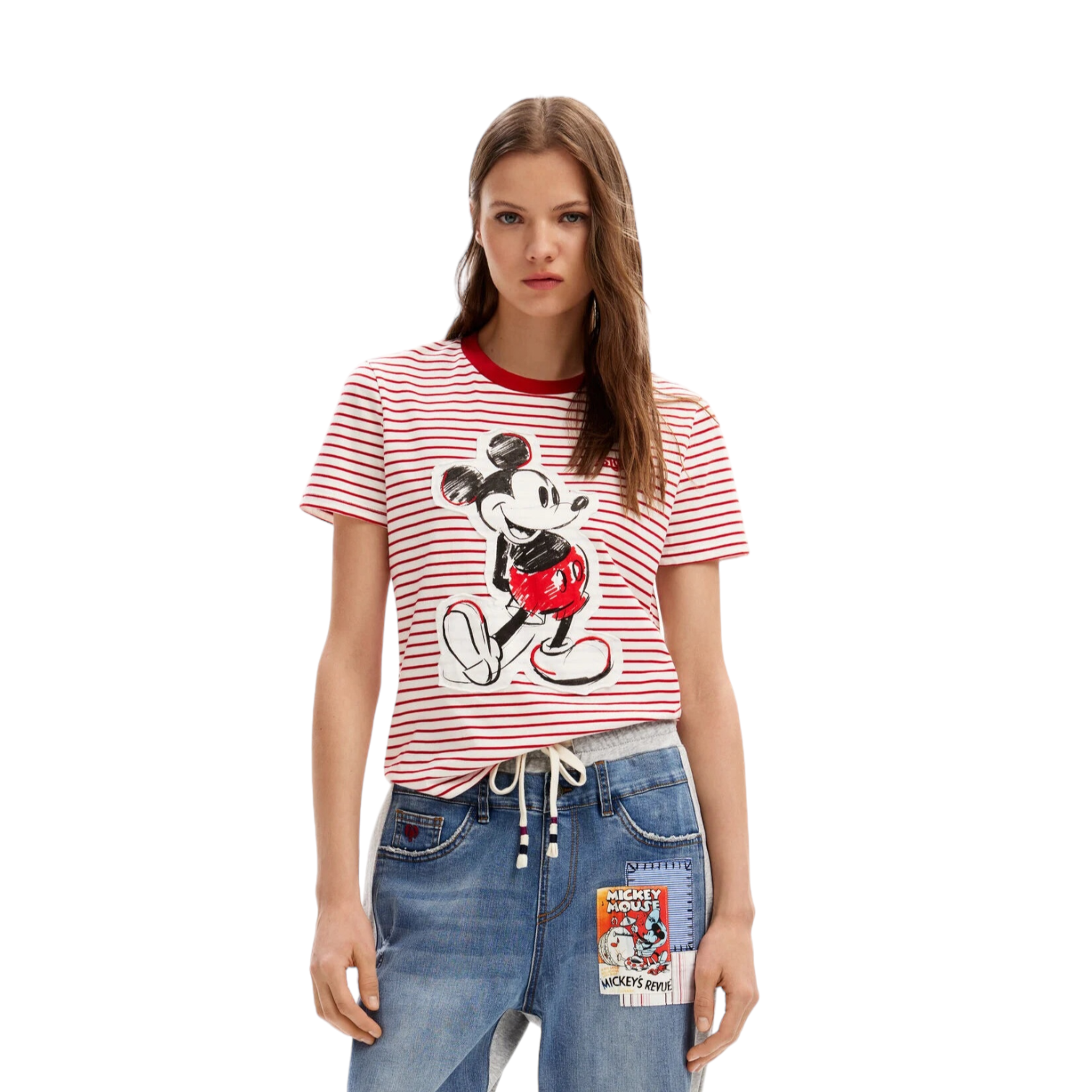 Playera rayas Mickey Mouse DESIGUAL.