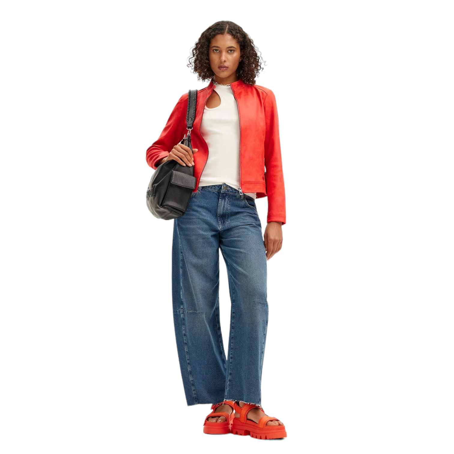 Chaqueta biker slim roja DESIGUAL