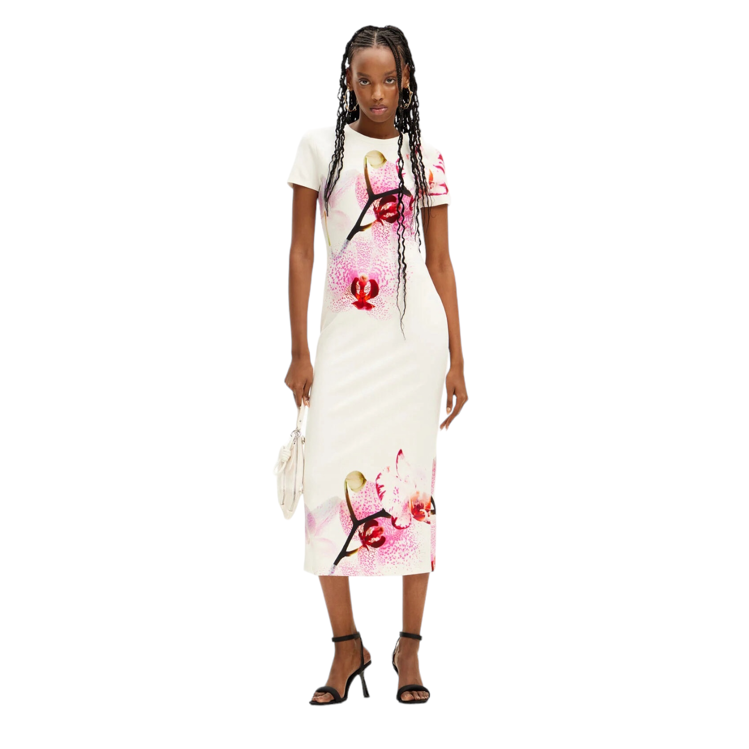 Vestido midi orquídeas M. Christian Lacroix DESIGUAL.