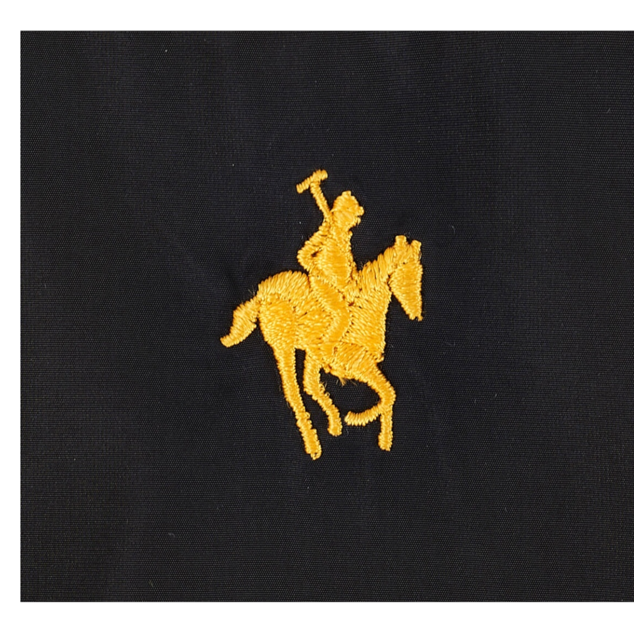 Chamarra Negro Franja Amarilla Para Caballero Polo Team.