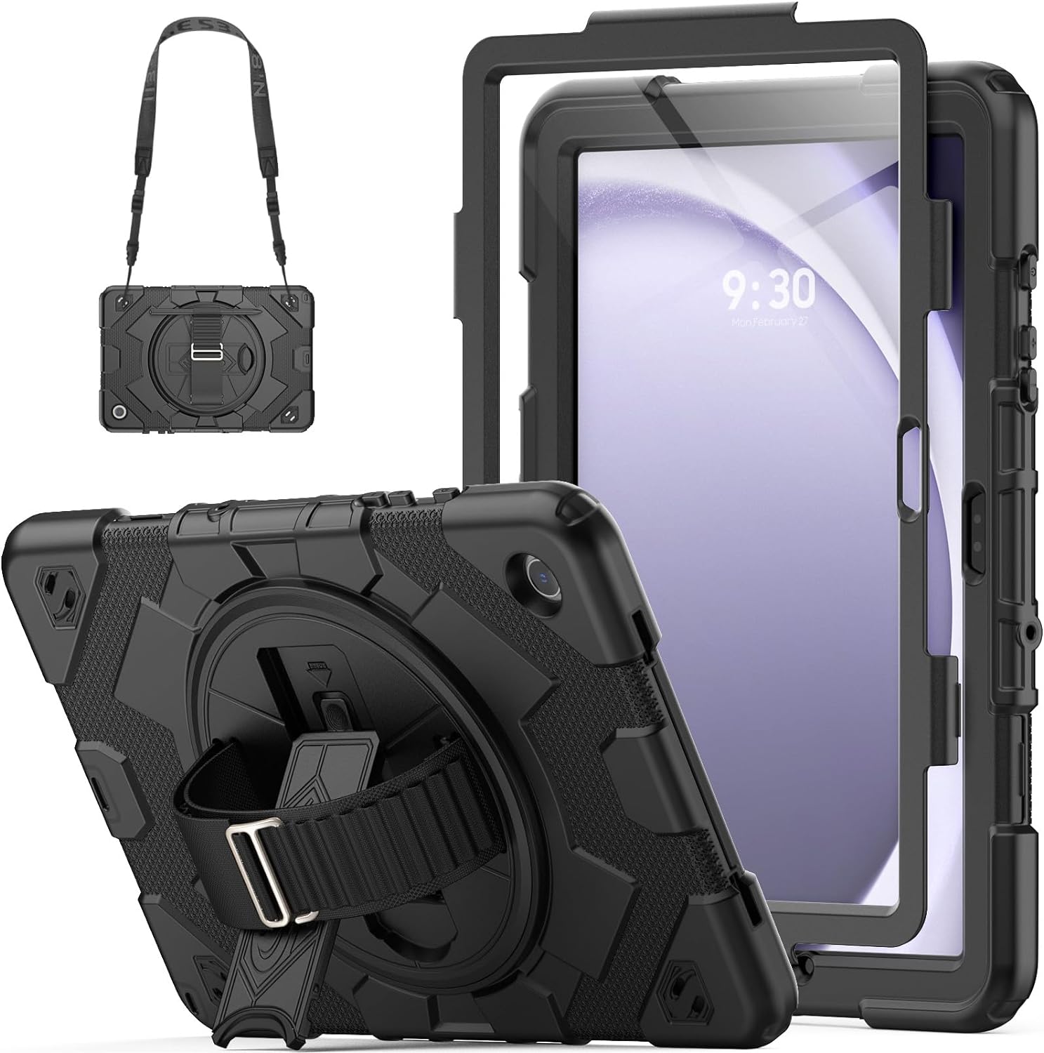 Funda De Uso Rudo Para Tablet Samsung Galaxy Tab A9 Plus 11" (2023) SM-X210/SM-216/SM-X218 Negro.