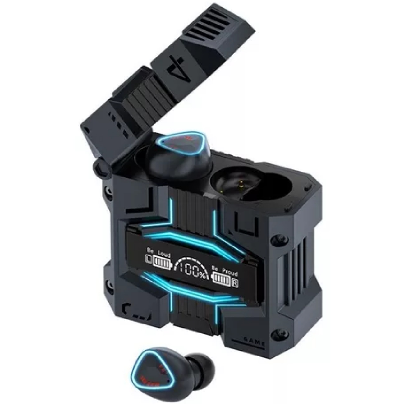 Audífonos M45 Tws Bluetooth 5.3 Baja Latencia Juego Earbuds Color Negro