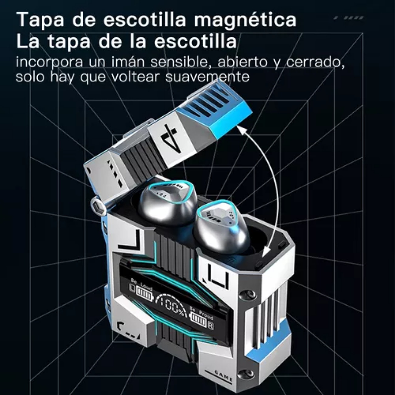 Audífonos M45 Tws Bluetooth 5.3 Baja Latencia Juego Earbuds Color Negro