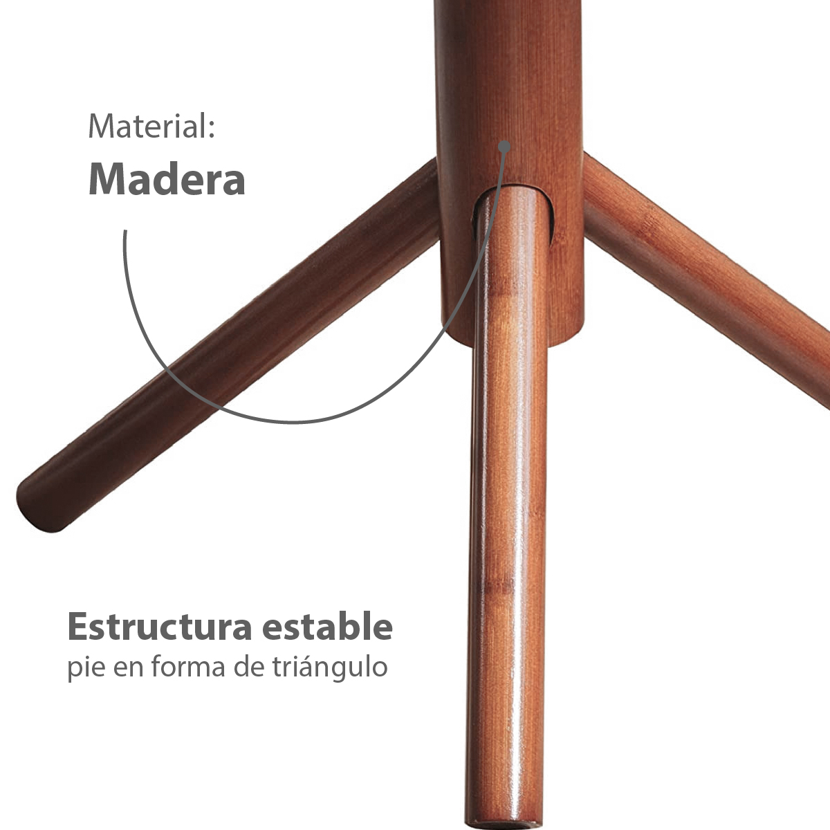 Perchero de madera minimalista estilo oriental. Elegante perchero de pie con 8 ganchos para organización de espacio.