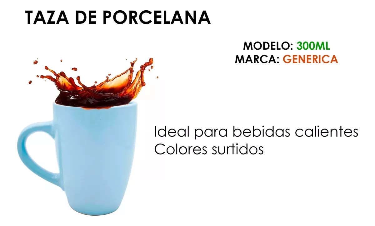4 Tazas De Ceramica Porcelana Cafe Te Bebidas Calients Colrs.
