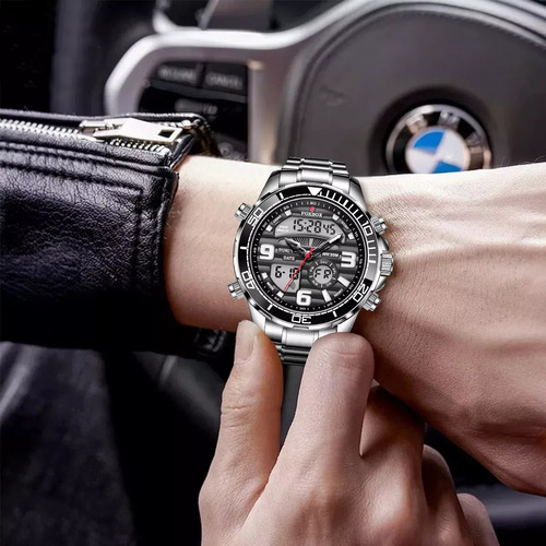 Relojes De Cuarzo Cronógrafo De Acero Inoxidable Foxbox Para