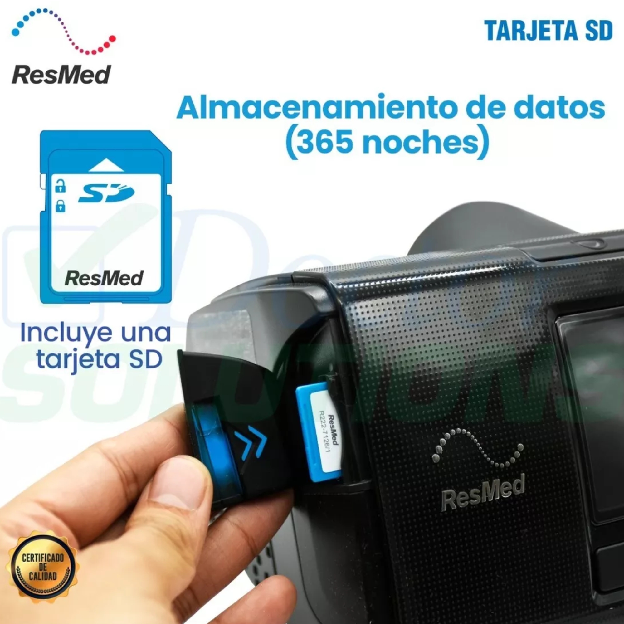 Cpap Fijo Resmed Air Sense 10s Con Humificador.