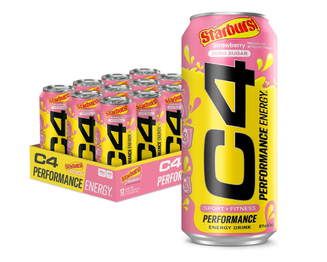 Caja de Bebida Energizante C4 (Fresa) 12 Latas