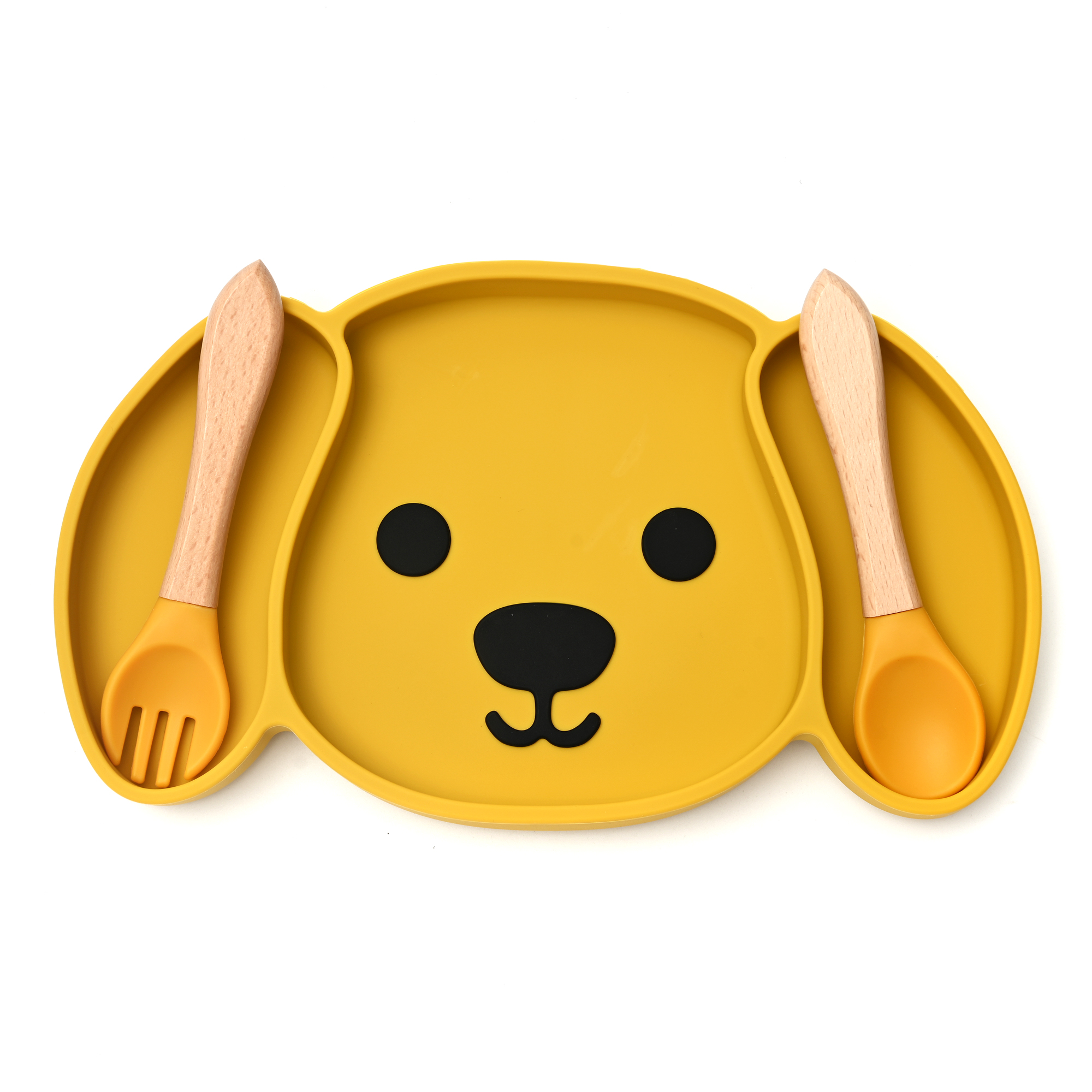 Plato para Bebé con Divisiones, Plato hondo y Cubiertos