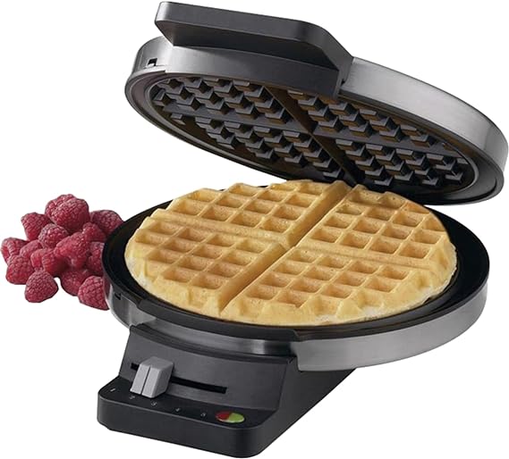 Cuisinart WMR-CA Wafflera Clásica redonda de acero, Compacto, Plata.