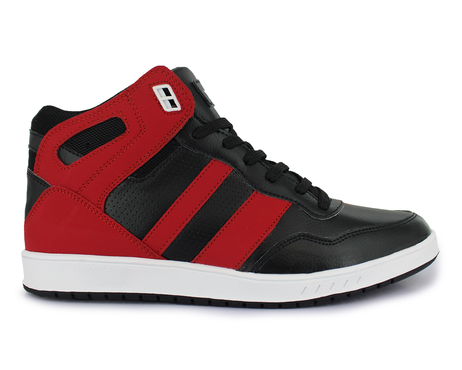 Tenis Casual Negro Rojo Hombre Liderato Newk