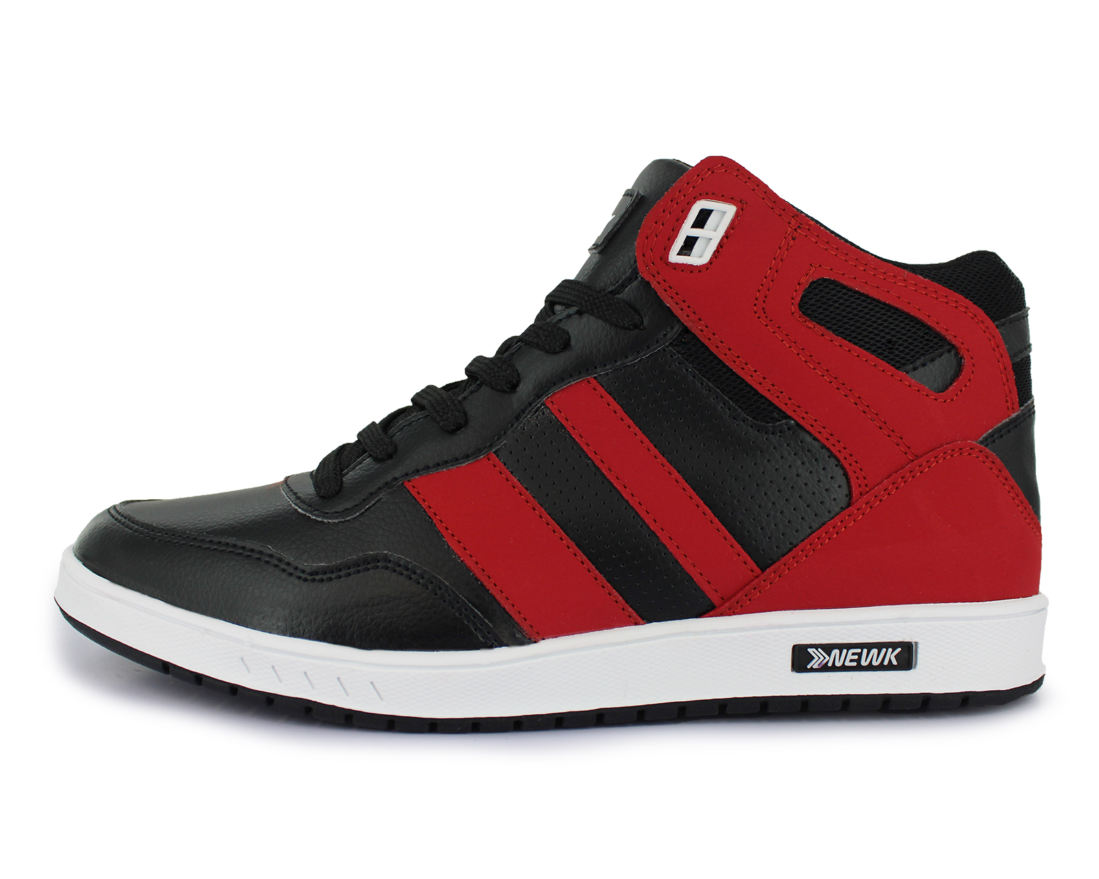 Tenis Casual Negro Rojo Hombre Liderato Newk