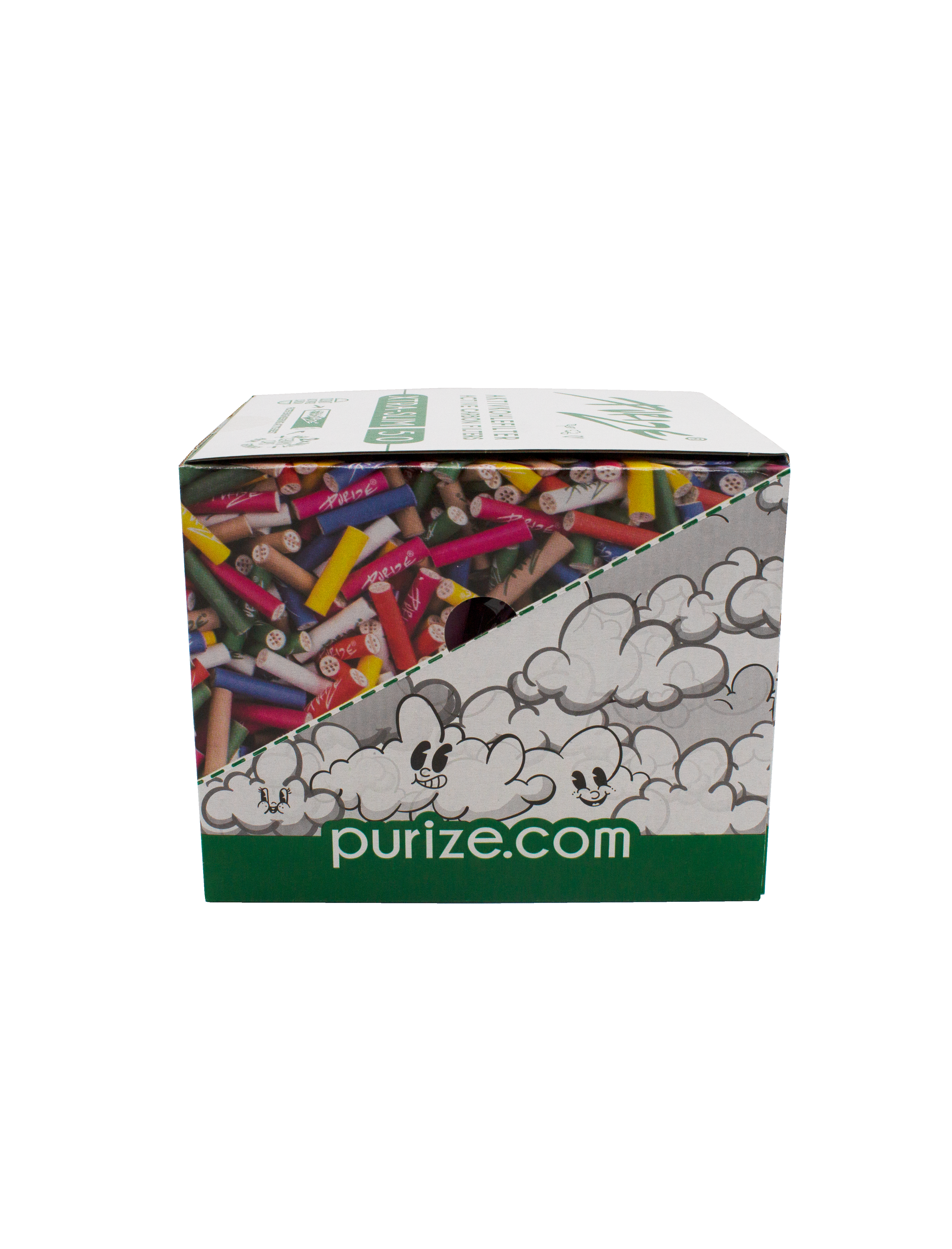 Paquete de 20 Bolsas con 50 Filtros Morados Blazy x Purize, Xtra Slim (Carbon Activado)