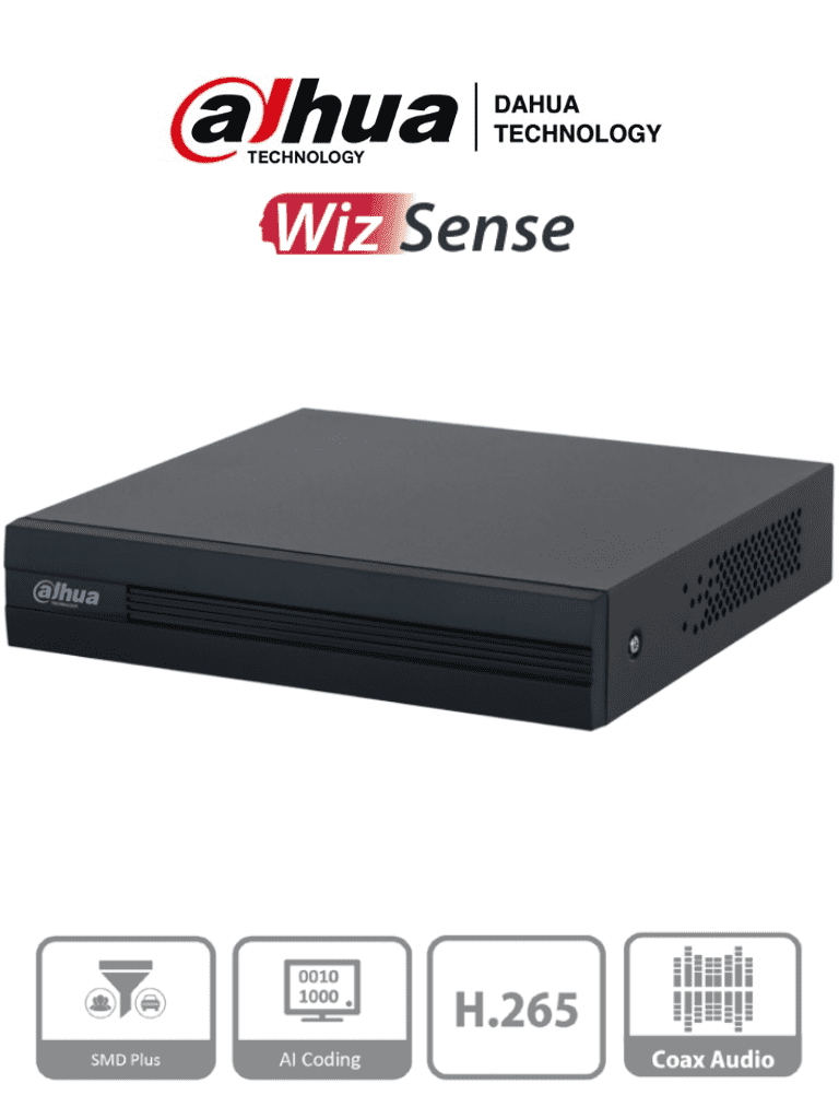 DVR Dahua de 8 Canales XVR1B08-I para 1 Disco Duro máx 6TB.