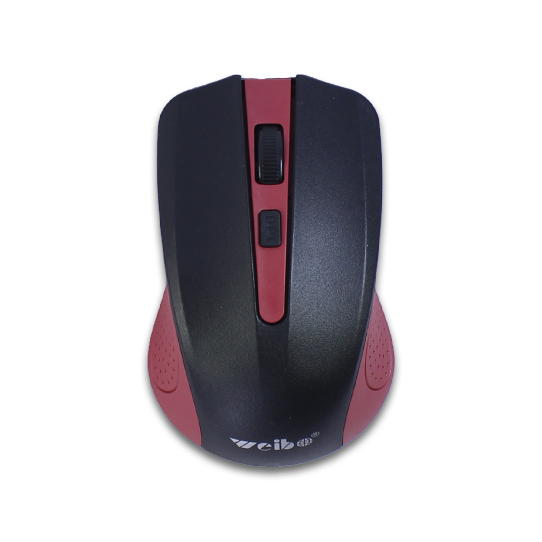 Mouse Rojo Gamer Inalambrico Weibo Sensor Optico Dpi 3200 Ajustable.