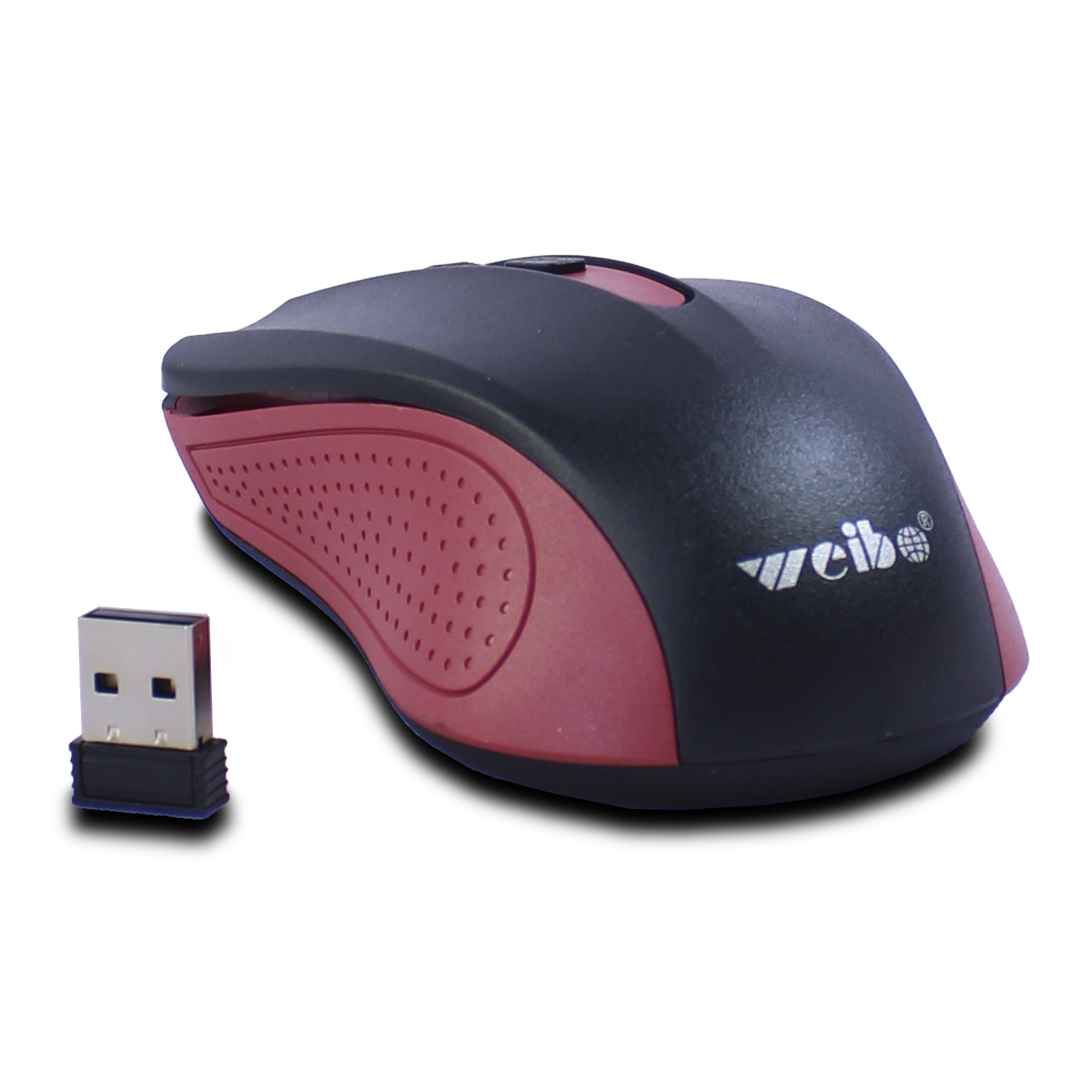 Mouse Rojo Gamer Inalambrico Weibo Sensor Optico Dpi 3200 Ajustable.