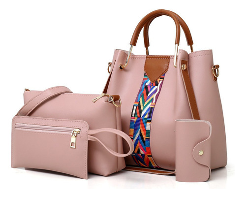 Set 4 Bolsas Mujer Moda Cartera Crossbody Tote Hobo Hombro