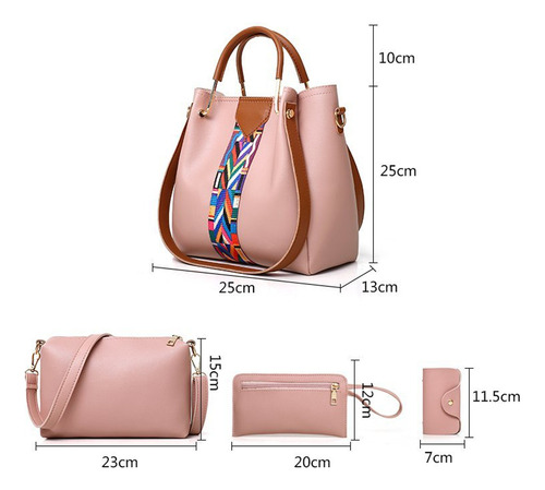 Set 4 Bolsas Mujer Moda Cartera Crossbody Tote Hobo Hombro