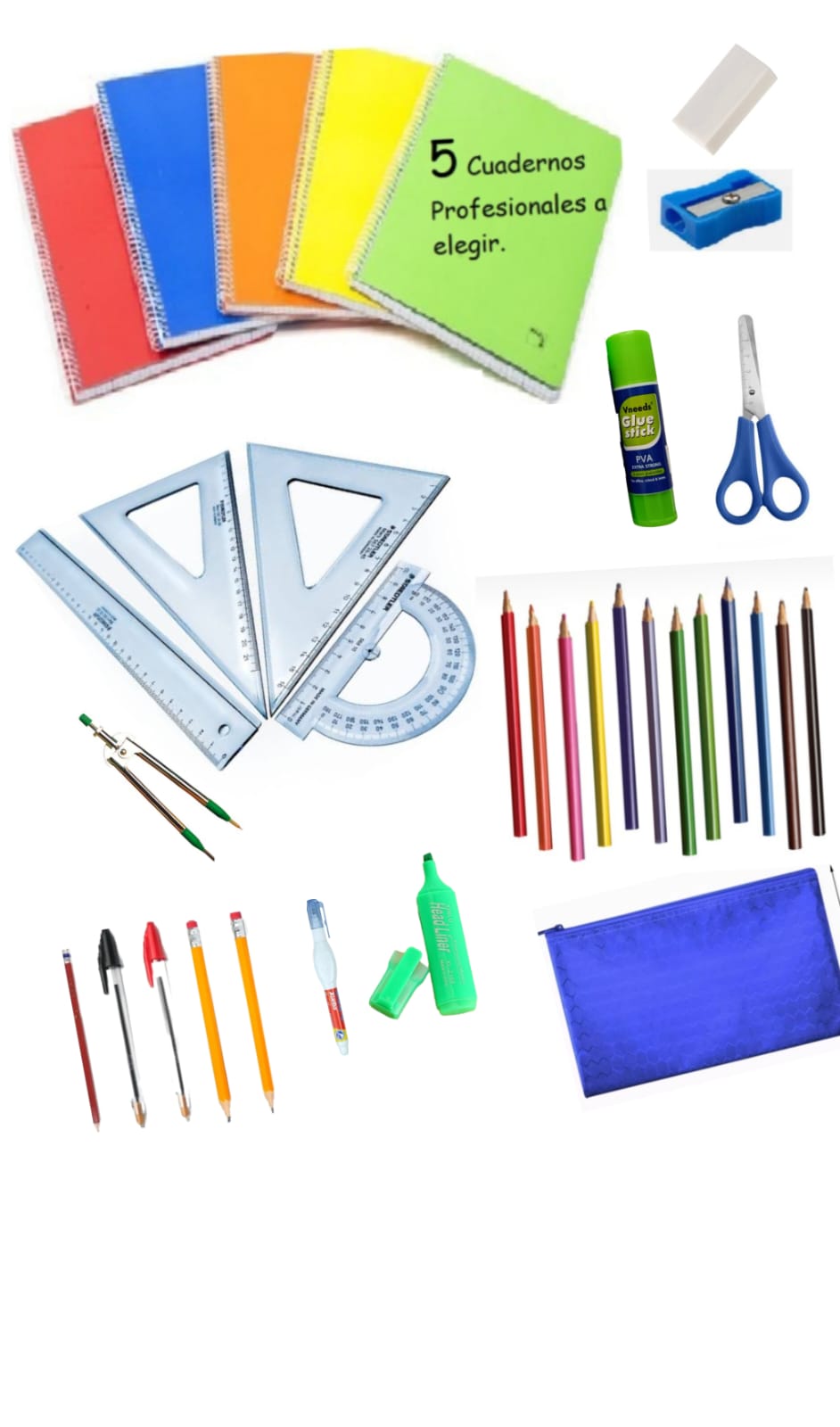 Kit Paquete Utiles Escolares Primaria Secundaria.