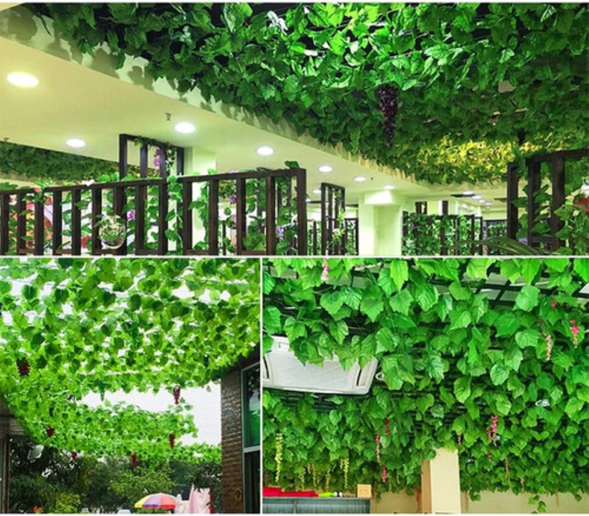 "24pz Enredaderas Artificiales Plantas Colgantes Decorativas "