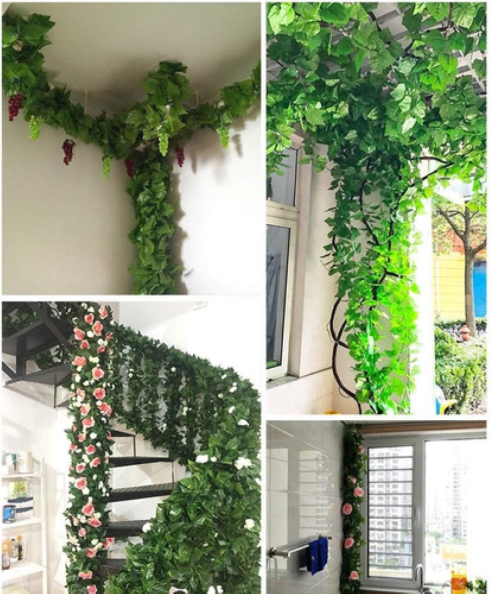 "24pz Enredaderas Artificiales Plantas Colgantes Decorativas "