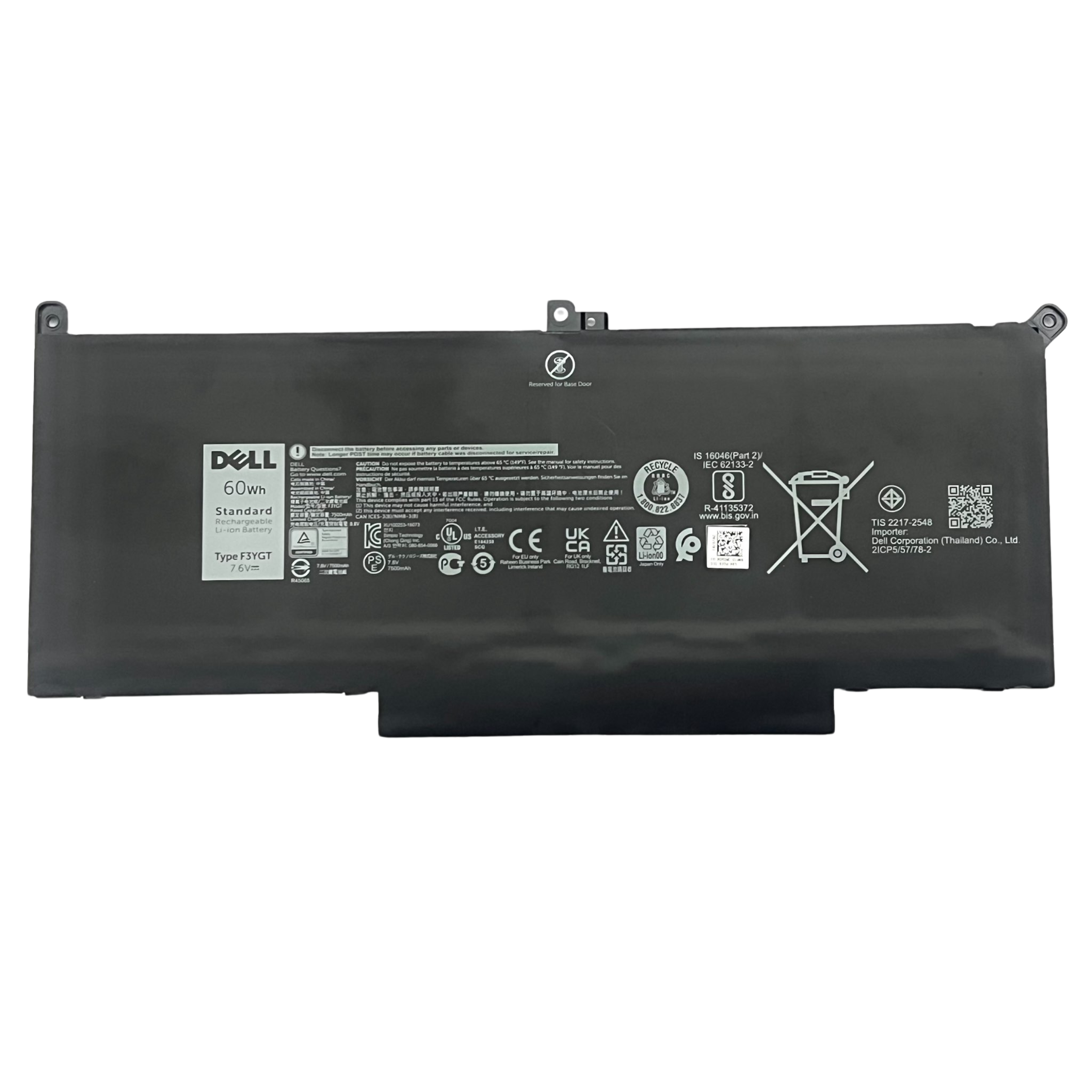 BATERIA DELL LATITUDE 12 13 14 7280 7380 7480 7 6V, 4CELL, 7500MAH (60WH) ORIGINAL