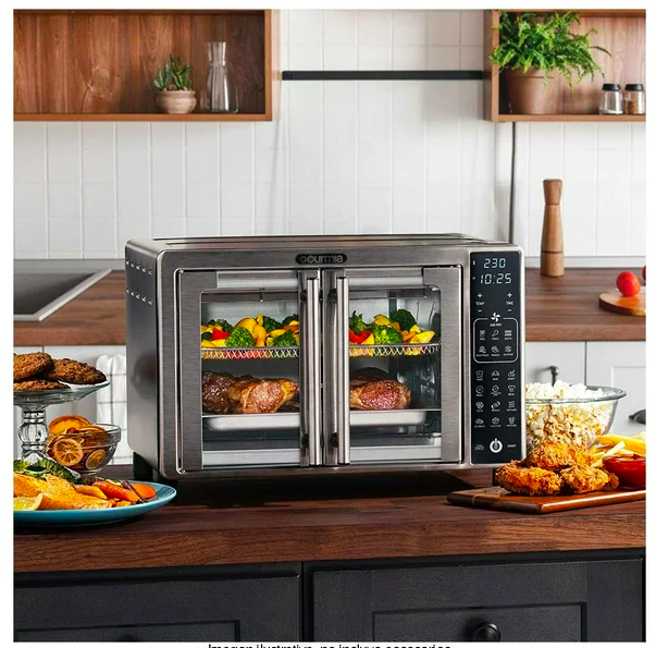 Horno Tostador Digital Gourmia para 6 Rebanadas con 19 Preajustes de Un Solo toque en Acero