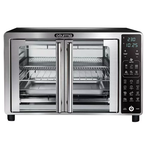 Horno Tostador Digital Gourmia para 6 Rebanadas con 19 Preajustes de Un Solo toque en Acero