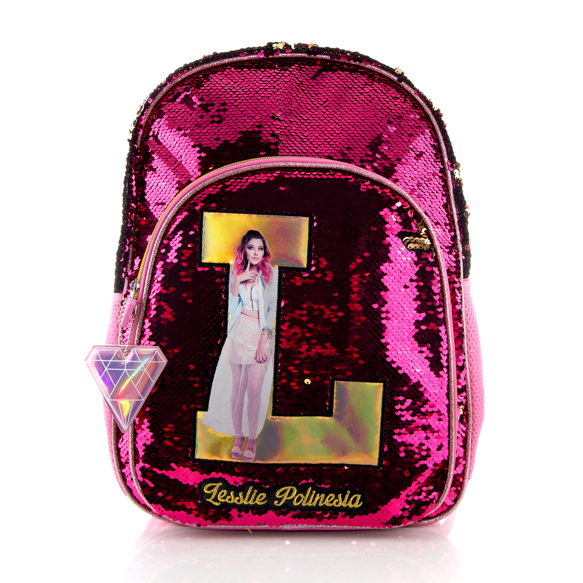 Mochila Lesslie Los Polinesios "Lentejuela reversible".