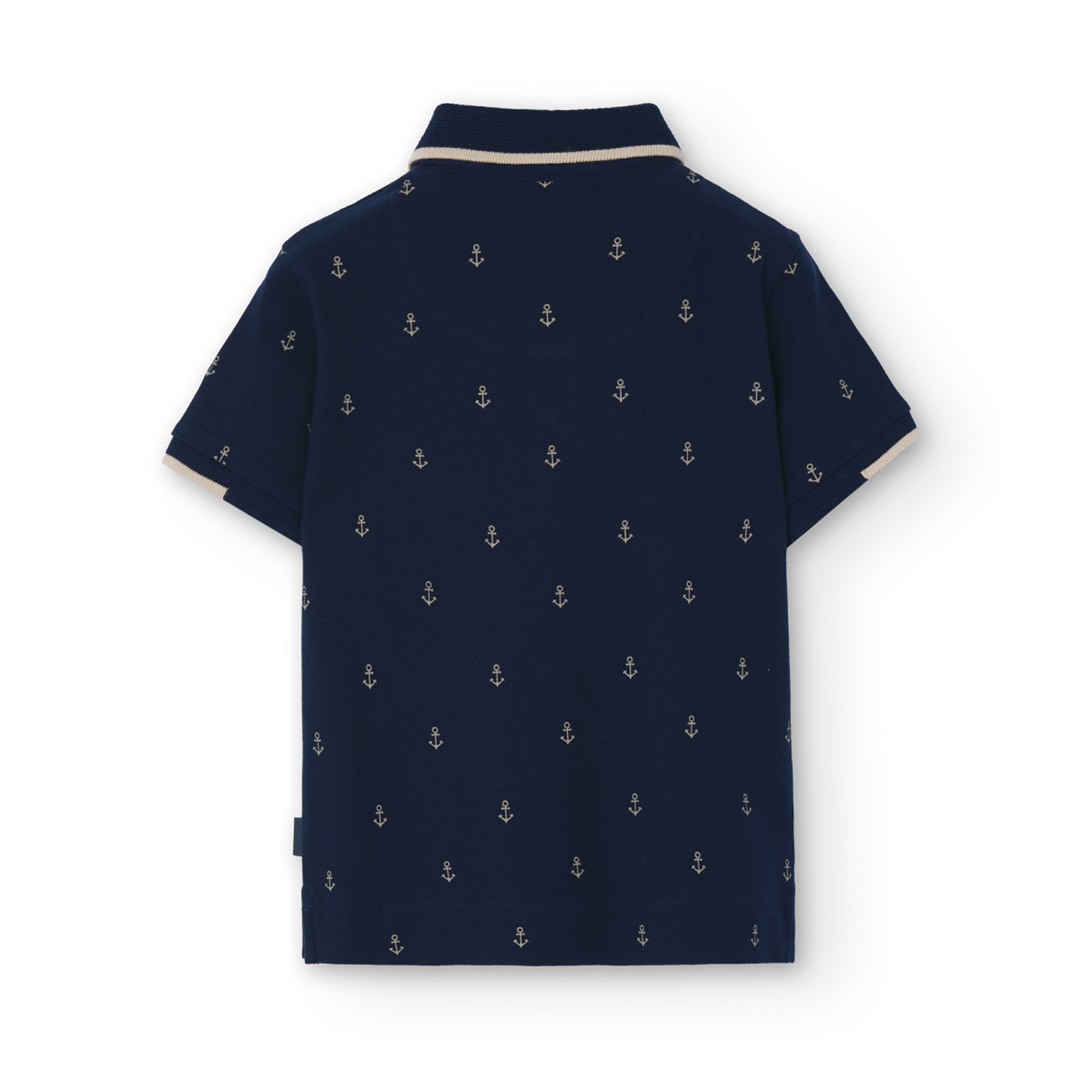 Playera Polo Pique Estampado Anclas Para Niño BOBOLI