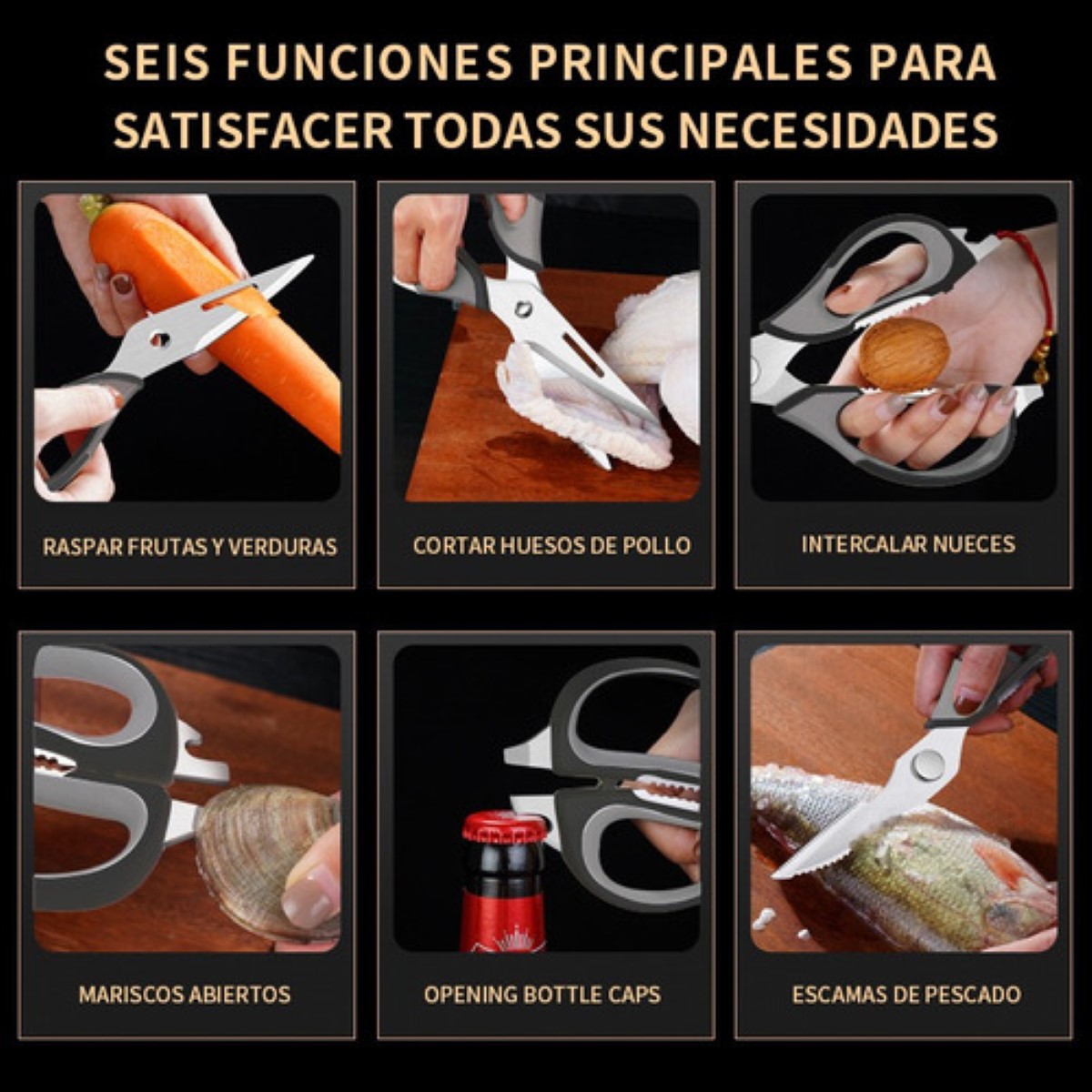 "Juego De Cuchillos De Cocina Profesional 8 Piezas Con Base plata ".