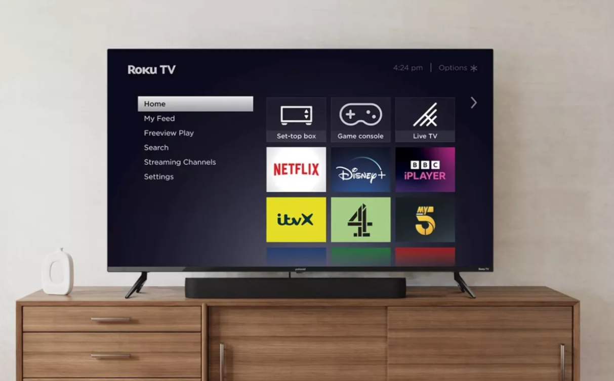 Smart TV Polaroid 55" Roku OS 4k Ultra HH LED UHD