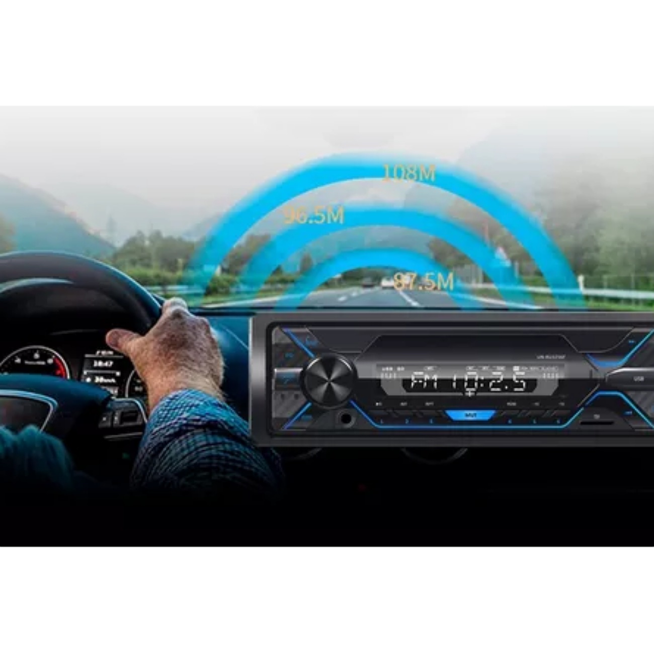 Auto Estereo Bluetooth Mp3 Radio Manos Libres Fm Sd Aux Usb