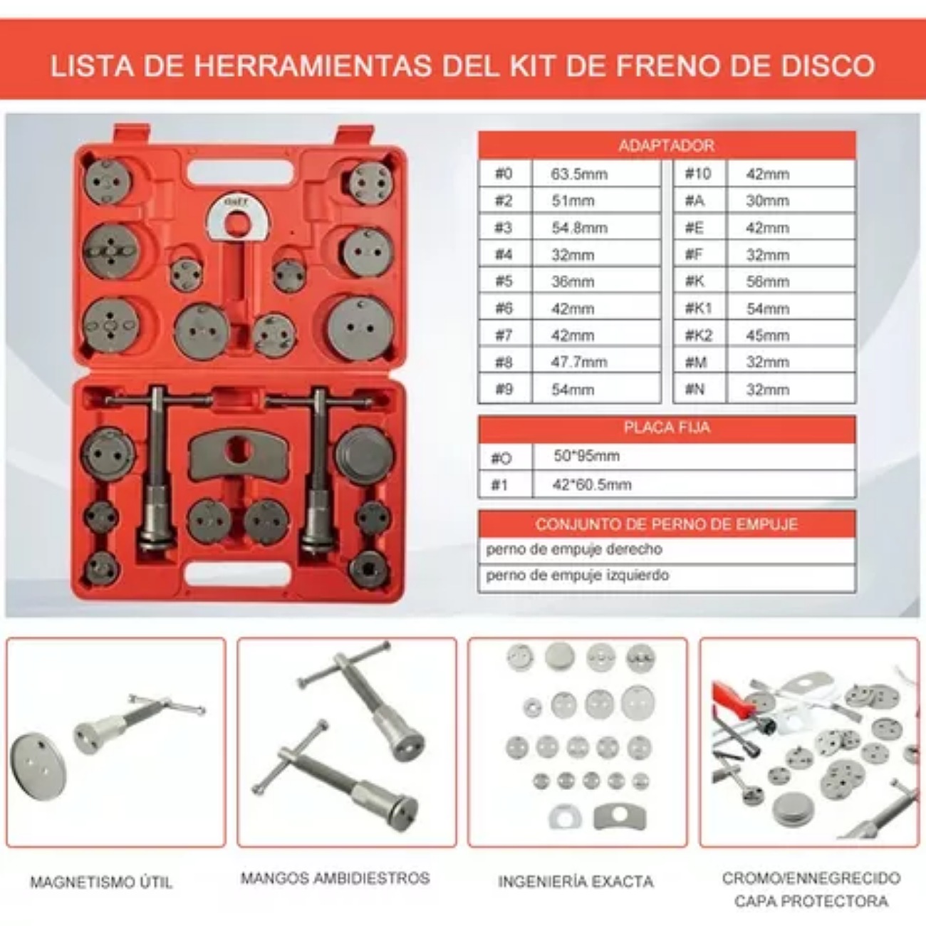 Juego 22 Opresor Pistón Frenos Cambiar Balatas Auto Universa