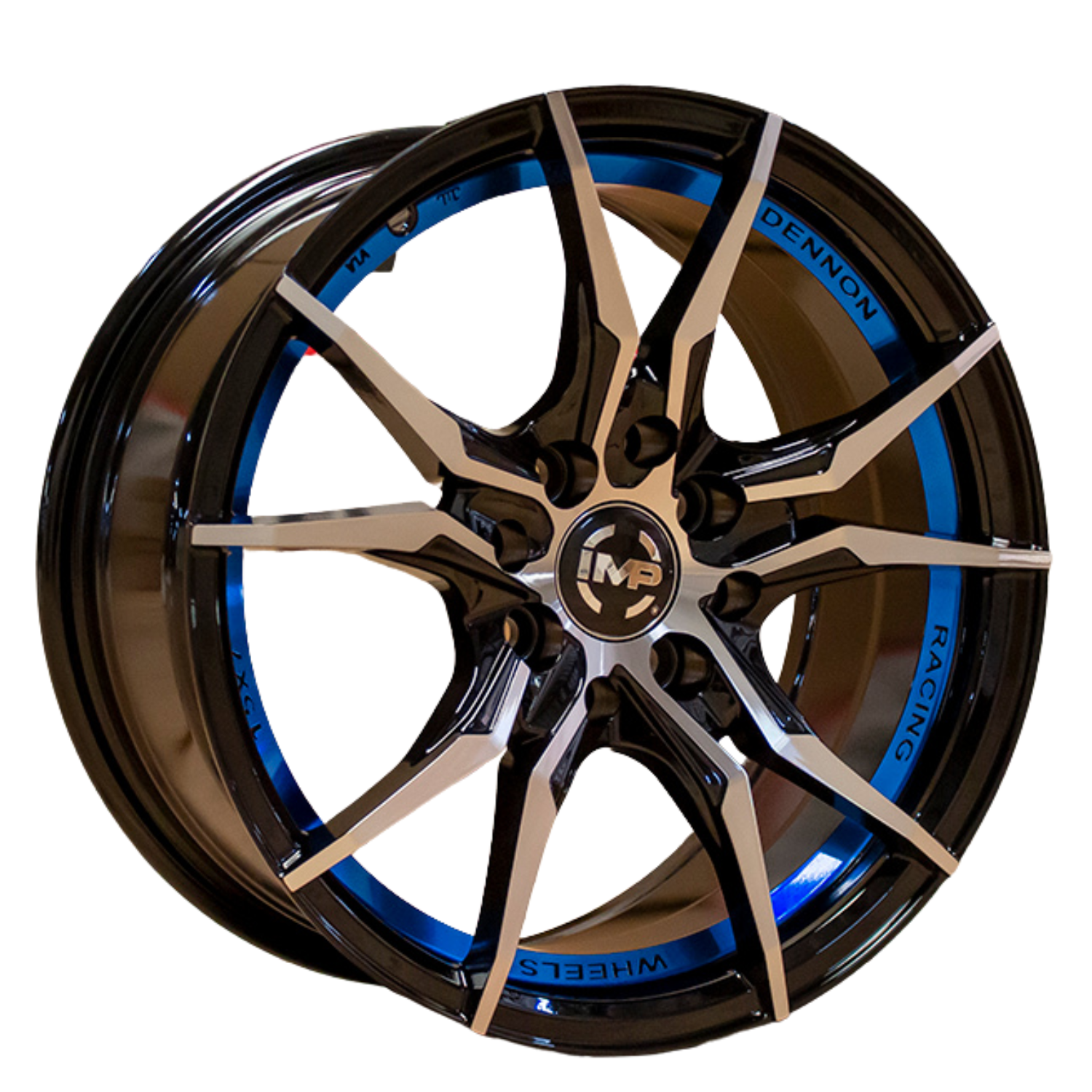 Rines Black Machine Blue 15 4x100/114.3 VERSA, AVEO,TIIDA, SENTRA