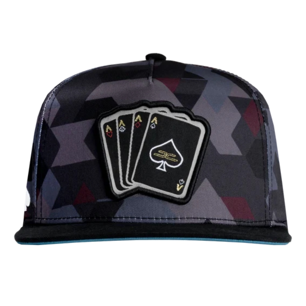 Gorra JC Hats Poker Camo Cafe-negro Ajustable de Hombre 002265.