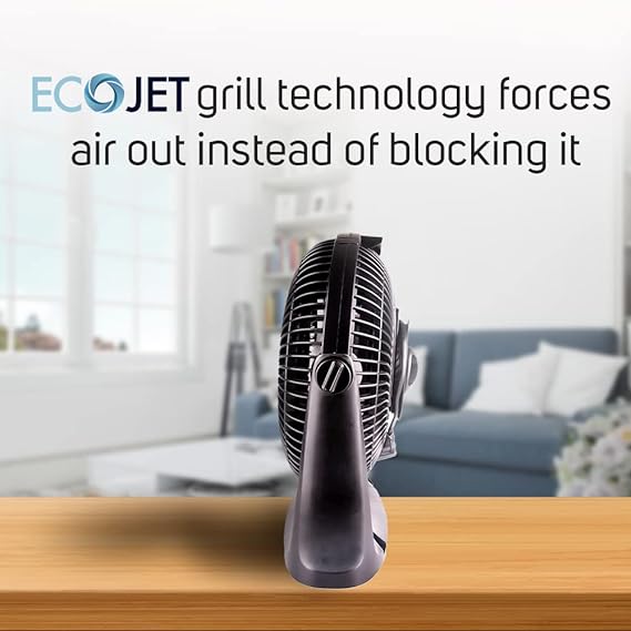 TAURUS OASIS | Ventilador de Escritorio 10 Pul. | 2 en 1: Mesa y Pared| 30% Mas Flujo de Aire y Menos Ruido| Ventilador Portatil| Empotrable en Pared| ECOJET.