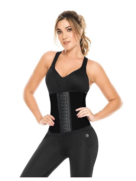 Fajas Cinturillas Colombianas  De Latex Con Broches Frontales Deportivas Reductoras.