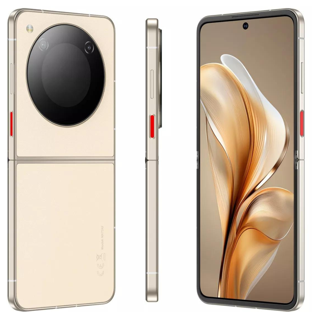Celular Nubia Flip 5g 256gb 8+12ram pantalla plegable.Dorado.